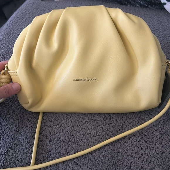 Nanette Lepore Yellow Crossbody Bag with Ruched Design - Picture 3 of 8